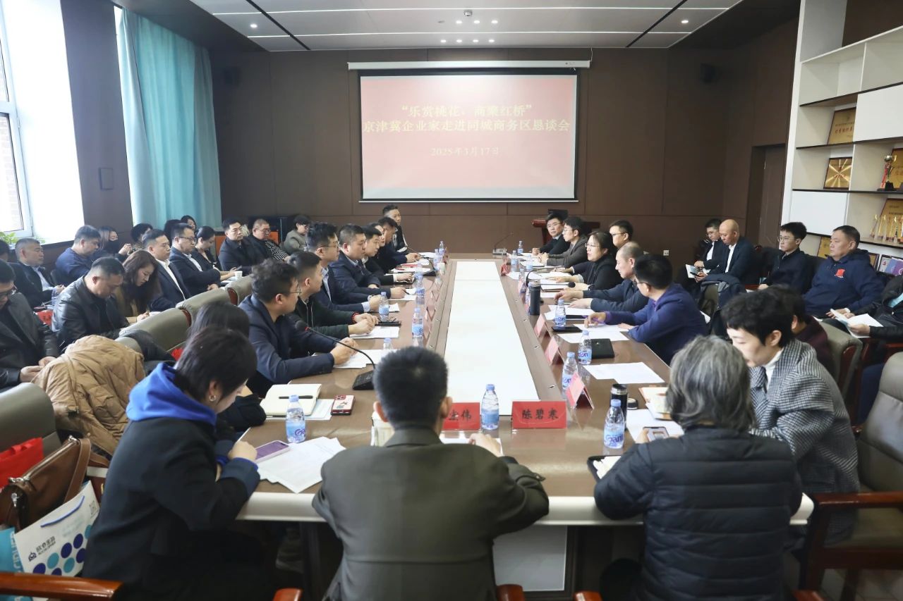 天津市侨商会青年专业委员会组织委员参加“乐赏桃花、商聚红桥”京津冀企业家走进同城商务区恳谈会 